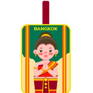 Bangkok PVC Tagbag Flat girl with thai costume
