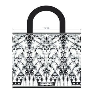Thailand big tote poly canvas Elephant Pattern