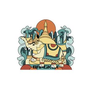 Bangkok Solid25 magnet with slidder Elephant moves