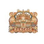 Bangkok Wood magnet Bangkok Temple