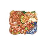 Bangkok Wood magnet Bangkok food