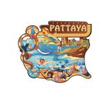 Pattaya Wood magnet Pattaya Sea