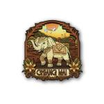 Chiangmai Wood magnet lanna Elephant