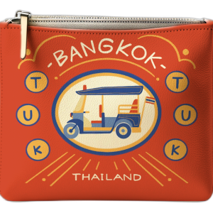 Bangkok Pouch Whimsical Red Tuk Tuk