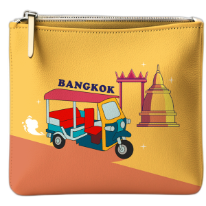 Bangkok Pouch Whimsical Yellow Tu Tuk