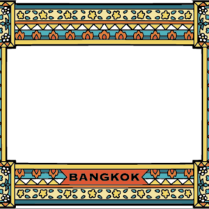 Bangkok Solid Standing Frame Nouveau Wat Arun