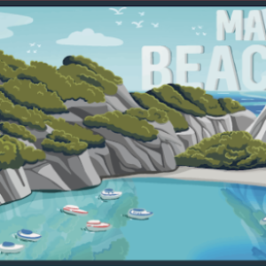 Phuket Zinc Magnet Maya Beach