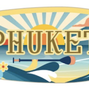 Phuket Zinc Magnet Retro surfing board
