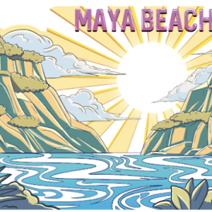Phuket Wood Magnet Retro Maya Beach