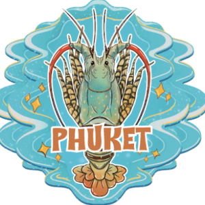 Phuket Wood Magnet Whimsical Phuket Lobster