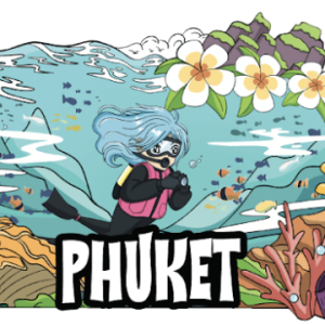 Phuket Wood Magnet Whimsical Under the sea and camera