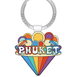Phuket Solid Keychain Whimsical Phuket Sign in Patong Beach