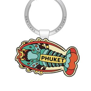 Phuket Solid Keychain Whimsical Phuket Lobster