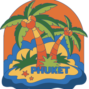 Phuket PVC Tag bag Retro coconut tree