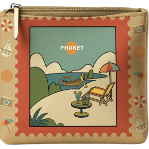 Phuket Pouch Retro Boat and Island