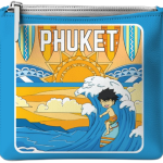 Phuket Pouch Deco Surfboard and people