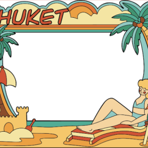 Phuket Solid Picture Frame sunbathing