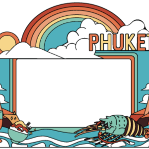 Phuket Magnet PVC Picture Frame Lobster and ice