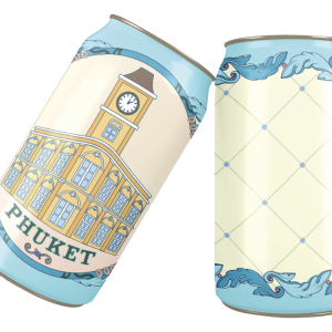 Phuket Bottle Nouveau Yellow clock