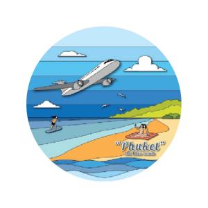 Phuket Resin Plate Retro Mai Khao beach