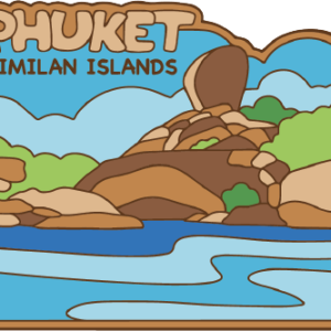 Phuket PVC Magnet Art whimsical Andaman sea