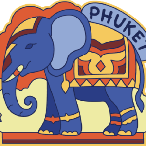Phuket PVC Magnet Whimsical elephant santuary