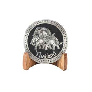 pewter plate 1701 elephant tuktuk